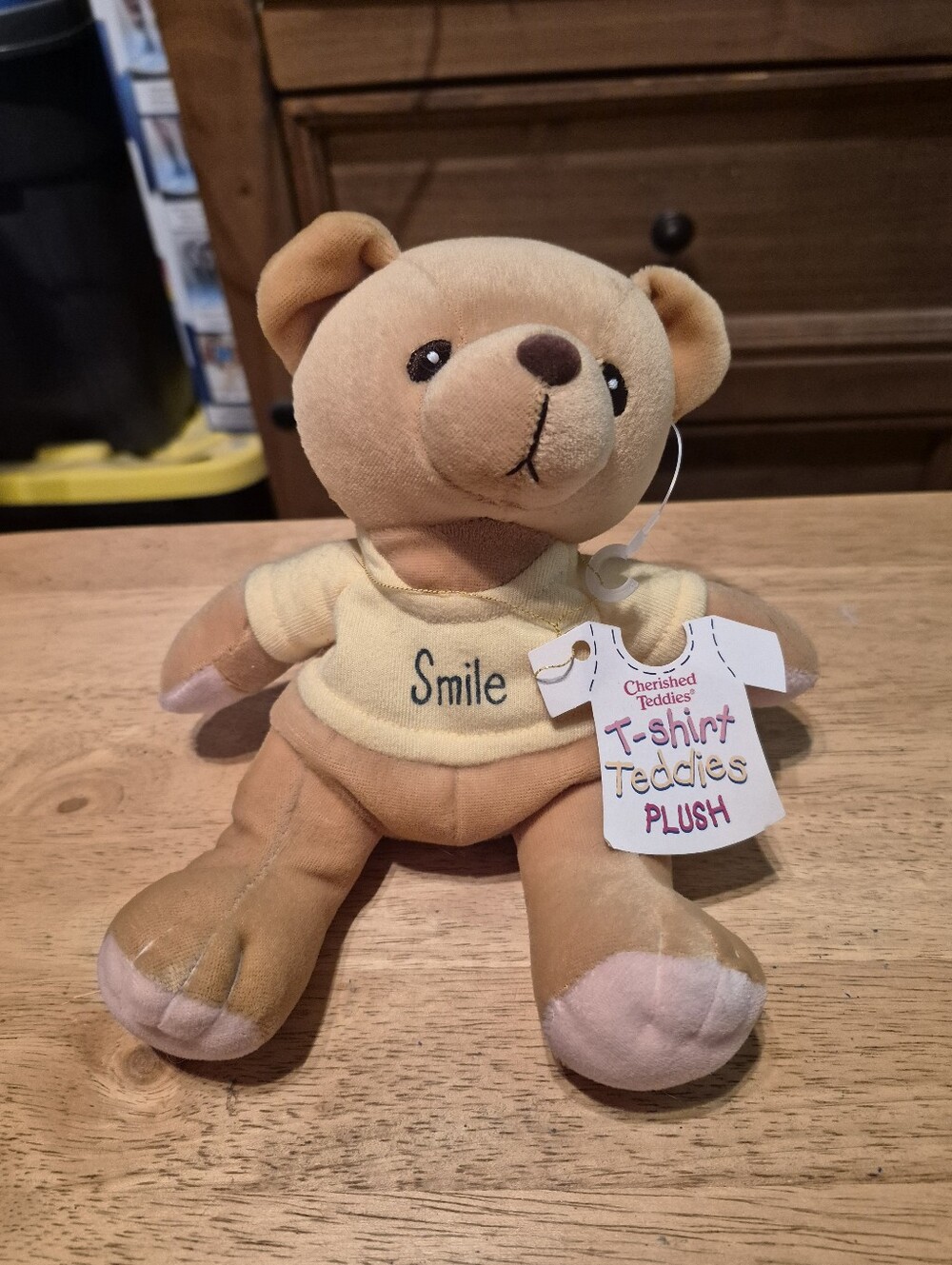 Vintage 1998 Cherished Teddies "Smile" Plush T-Shirt Bear Enesco NWT